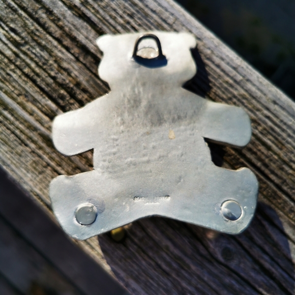 Vintage Seagull Pewter Teddy Bear Wall Hook - Picture 3 of 14